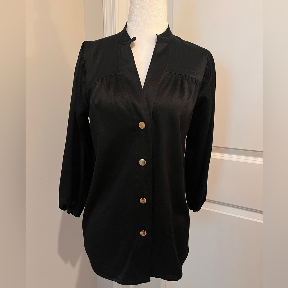 DVF Silk Button Down Blouse Size 4